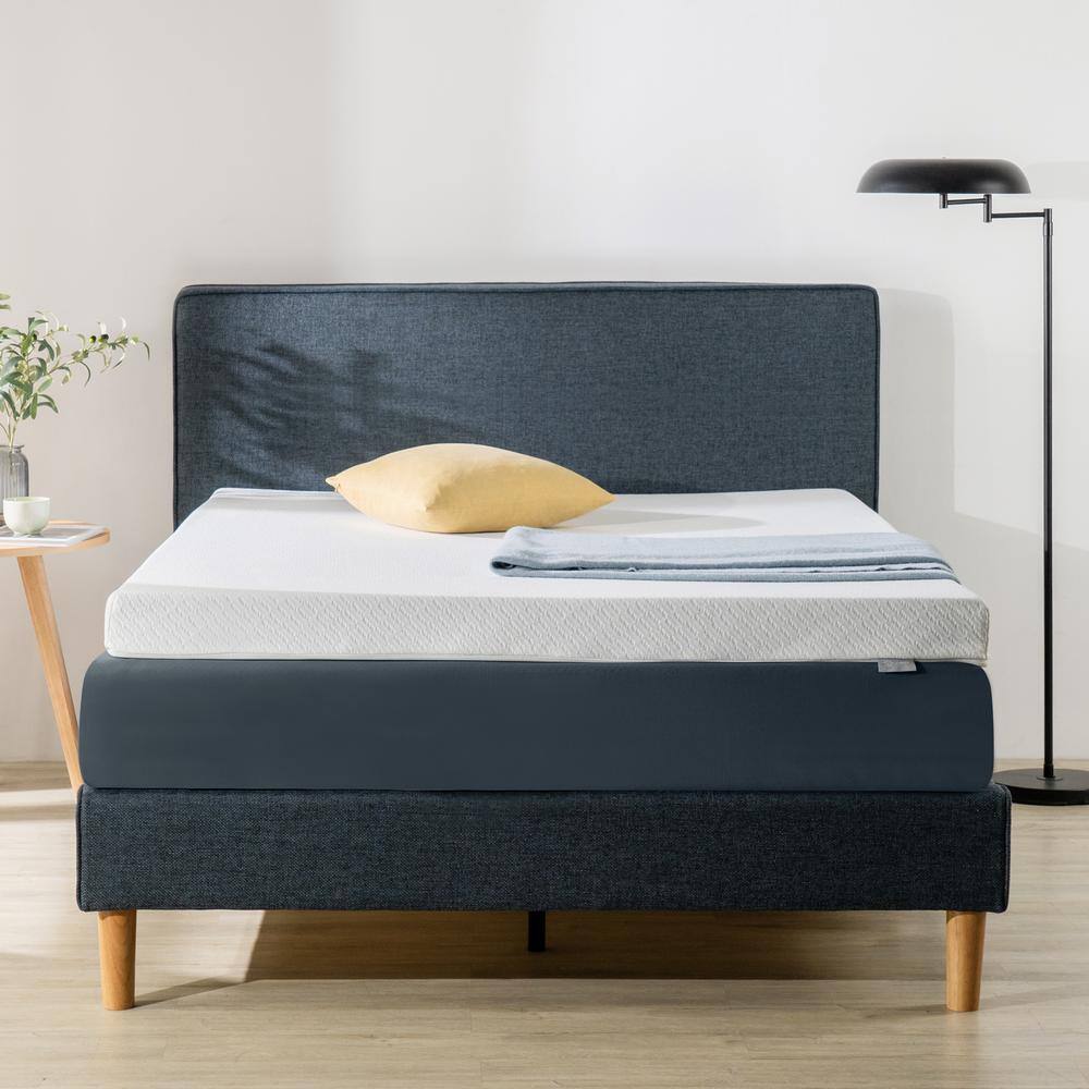 Twin 4" White Gel Memory Foam Mattress Topper