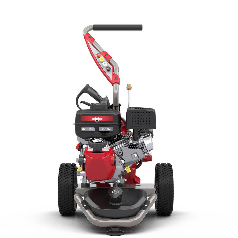 Briggs and Stratton 3200 MAX PSI 2.5 MAX GPM Gas Pressure Washer with Control Touch Project Selector Powerful 208 CC Engine 022019