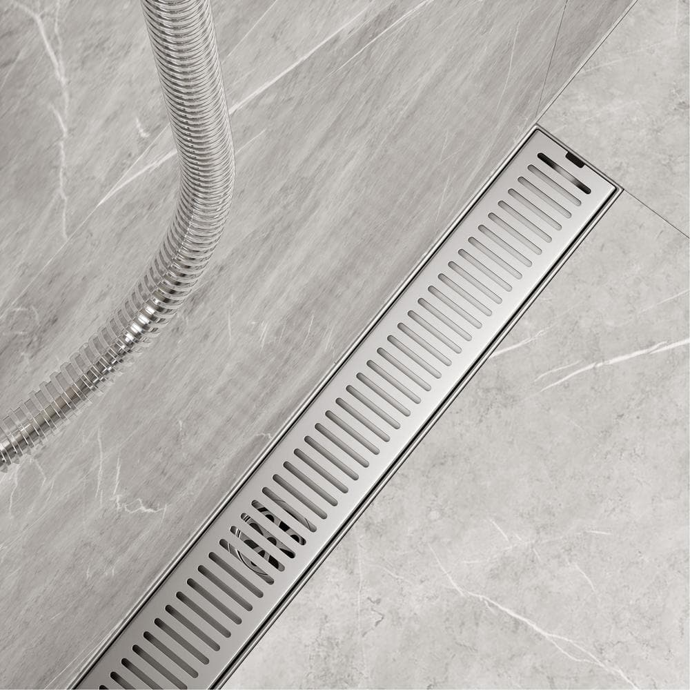 Elan 24" Stainless Steel Linear Shower Drain in Brushed Nickel