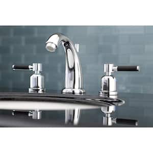 Kaiser 8 in. Widespread 2-Handle Mid-Arc Bathroom Faucet in Chrome
