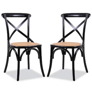 Cafton Black Crossback Chair (Set of 2)