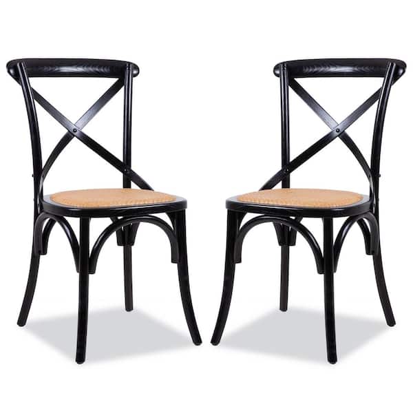Cafton Black Crossback Chair (Set of 2)