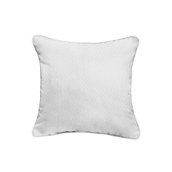 SORRA HOME Sorra Home Sunbrella Retain Snow Square Outdoor Throw Pillow