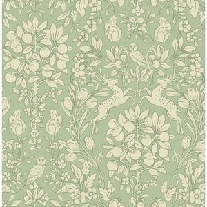 Richmond Sage Floral Wallpaper Sample