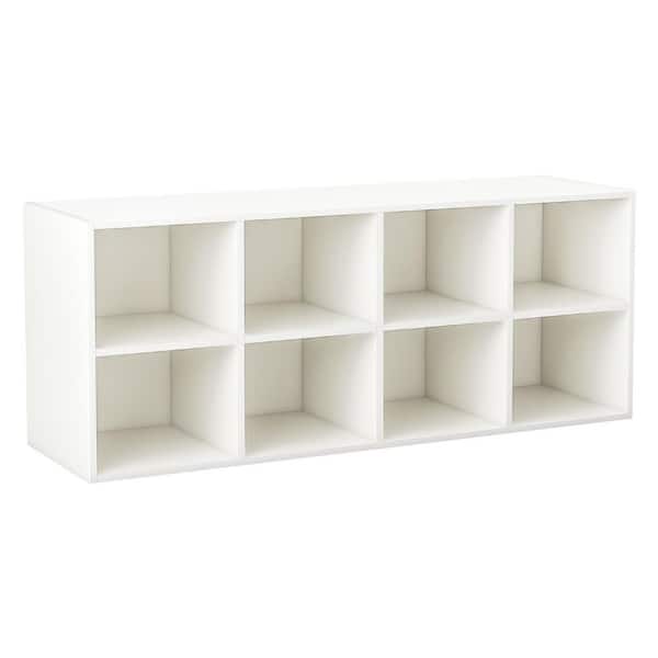 16 in. H x 40 in. W White Composite Shoe Storage Bench