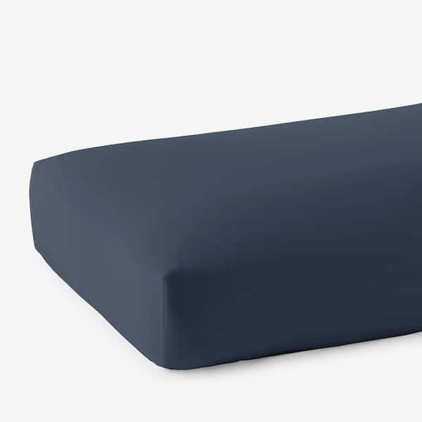 Legends Hotel Supima Wrinkle Free Sateen Steel Blue Sateen King Fitted Sheet