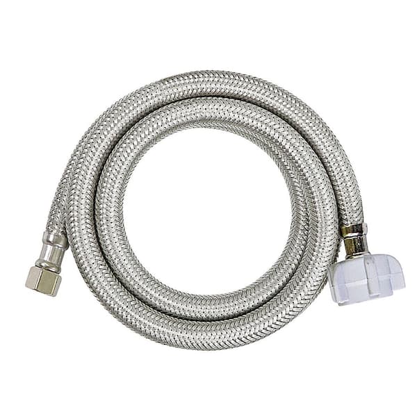 The Plumber's Choice Toilet Connector Water Line 3/8 in. x 7/8 in. Female Compression Balcock Nut Toilet Supply Line 20 in.