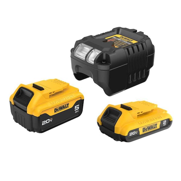 20V MAX Lithium-Ion Battery Kit with 5.0Ah and 2.0Ah Battery and Charger