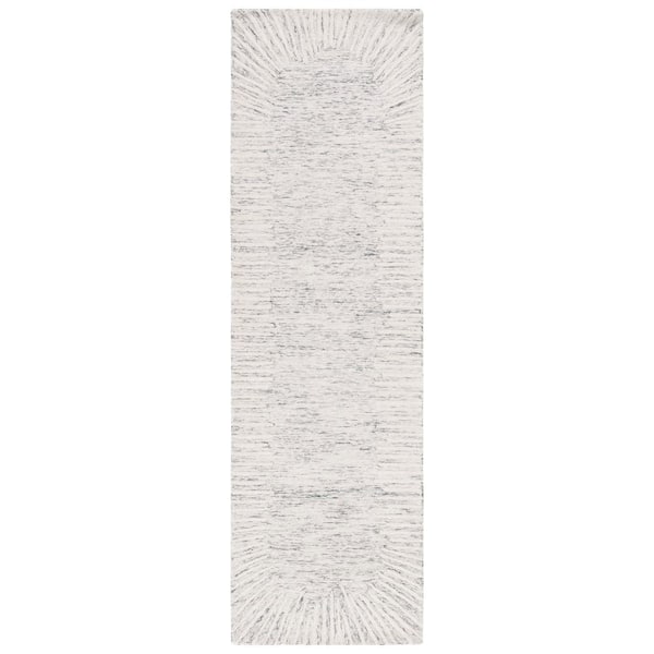 SAFAVIEH Abstract Gray/Ivory 2 ft. x 10 ft. Marle Eclectic Runner Rug