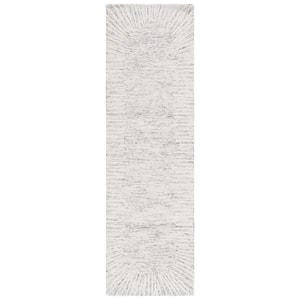 Abstract Gray/Ivory 2 ft. x 8 ft. Marle Eclectic Runner Rug