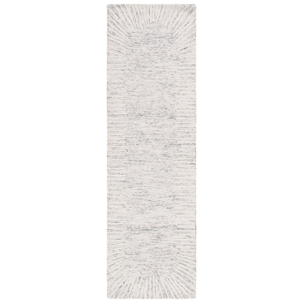 SAFAVIEH Abstract Gray/Ivory 2 ft. x 8 ft. Marle Eclectic Runner Rug