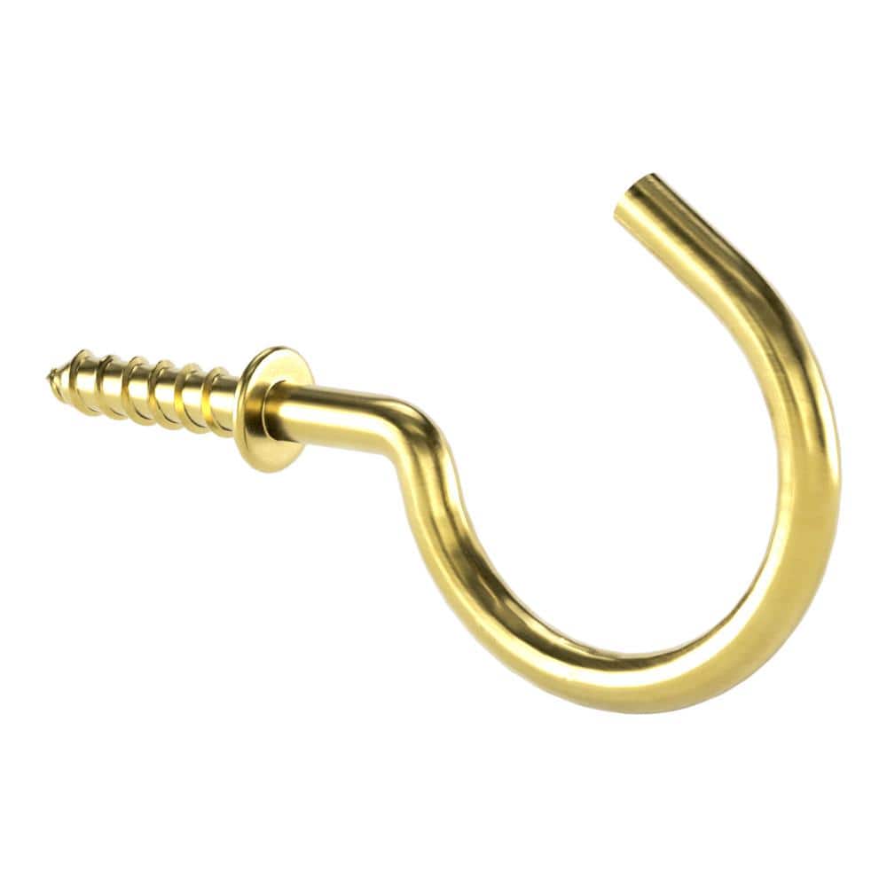 OOK 1-1/4 in. Matte Brass Cup Hook (40-Pack) 534265 - The Home Depot