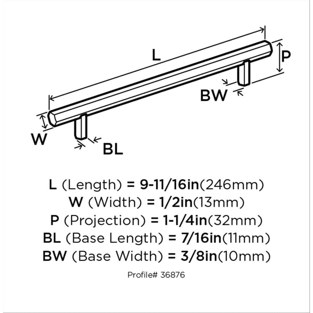 Satin Nickel 7-9/16 inch Modern Cabinet Drawer Pull