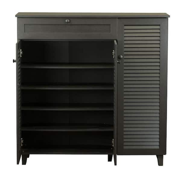 Baxton studio warren espresso best sale shoe cabinet