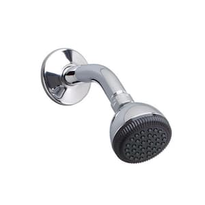 1-Spray 2.5 in. Single Wall Mount Fixed Shower Head in Polished Chrome