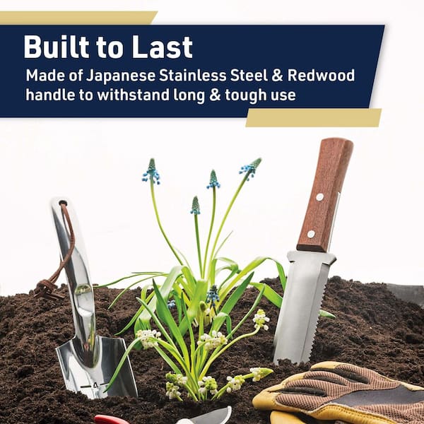 Pure Garden 4.1 in. Hori Hori Garden Weeding Knife Weeder GW63A04