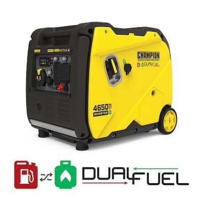 4650-Watt Electric Start Portable Gas and Propane Dual Fuel Inverter Generator with Ultra-Quiet Technology