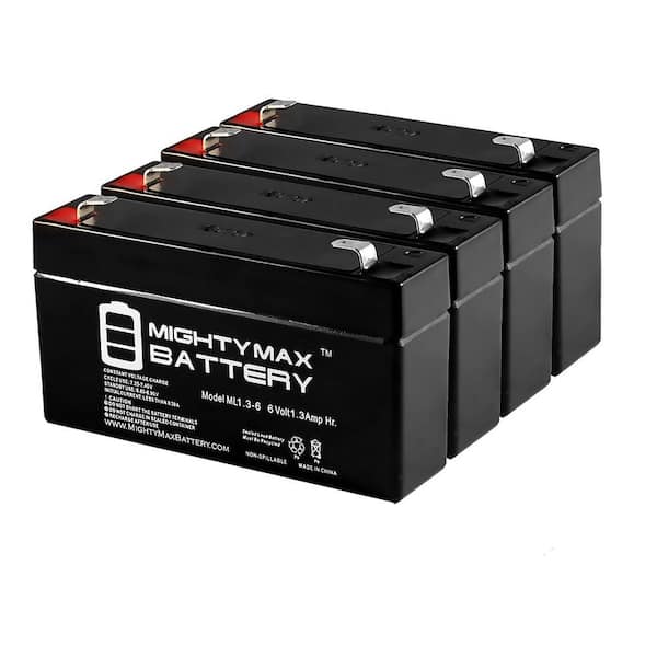 MIGHTY MAX BATTERY 6V 1.3AH SLA Battery Replacement for Sonnenschein A20611SU - 4 Pack