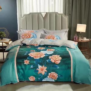2 Piece All Season Bedding Twin size Comforter Set, Ultra Soft Polyester Elegant Bedding Comforters-Green
