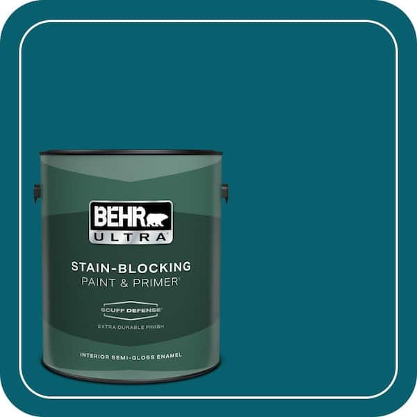BEHR ULTRA 1 gal. #T16-04 Galapagos Extra Durable Semi-Gloss Enamel Interior Paint & Primer
