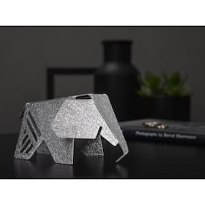 Aluminum 5 in. Elephant Origami Geometric Specialty Sculpture