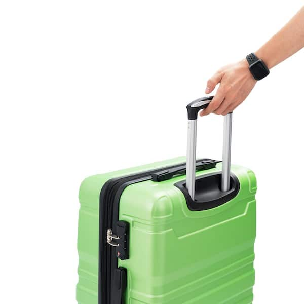 20/24/28 in. Green 3-pieces New Model Luggage Hardside Lightweight