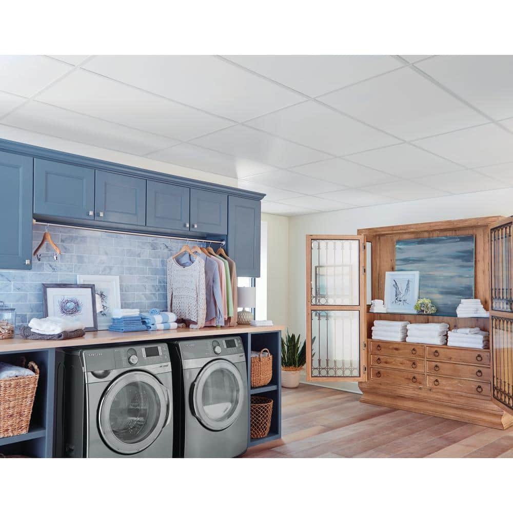 Plain White 2x4 Acoustic Ceiling Tiles