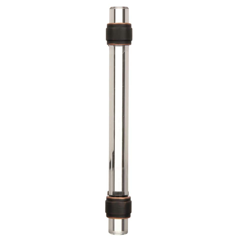 Clear and Oil-Rubbed Bronze 5-1/16" Cabinet Pull with Mounting Hardware