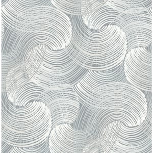 Karson Slate Swirling Geometric Slate Wallpaper Sample