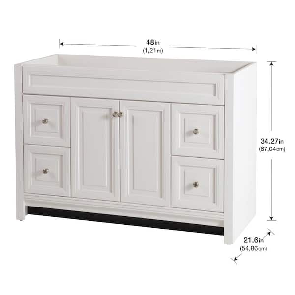 Brinkhill 48 in. W x 34 in. H x 22 in. D Bath Vanity Cabinet Only in Cream Brinkhill 48 in. W x 34 in. H x 22 in. D Bath Vanity Cabinet Only in Cream