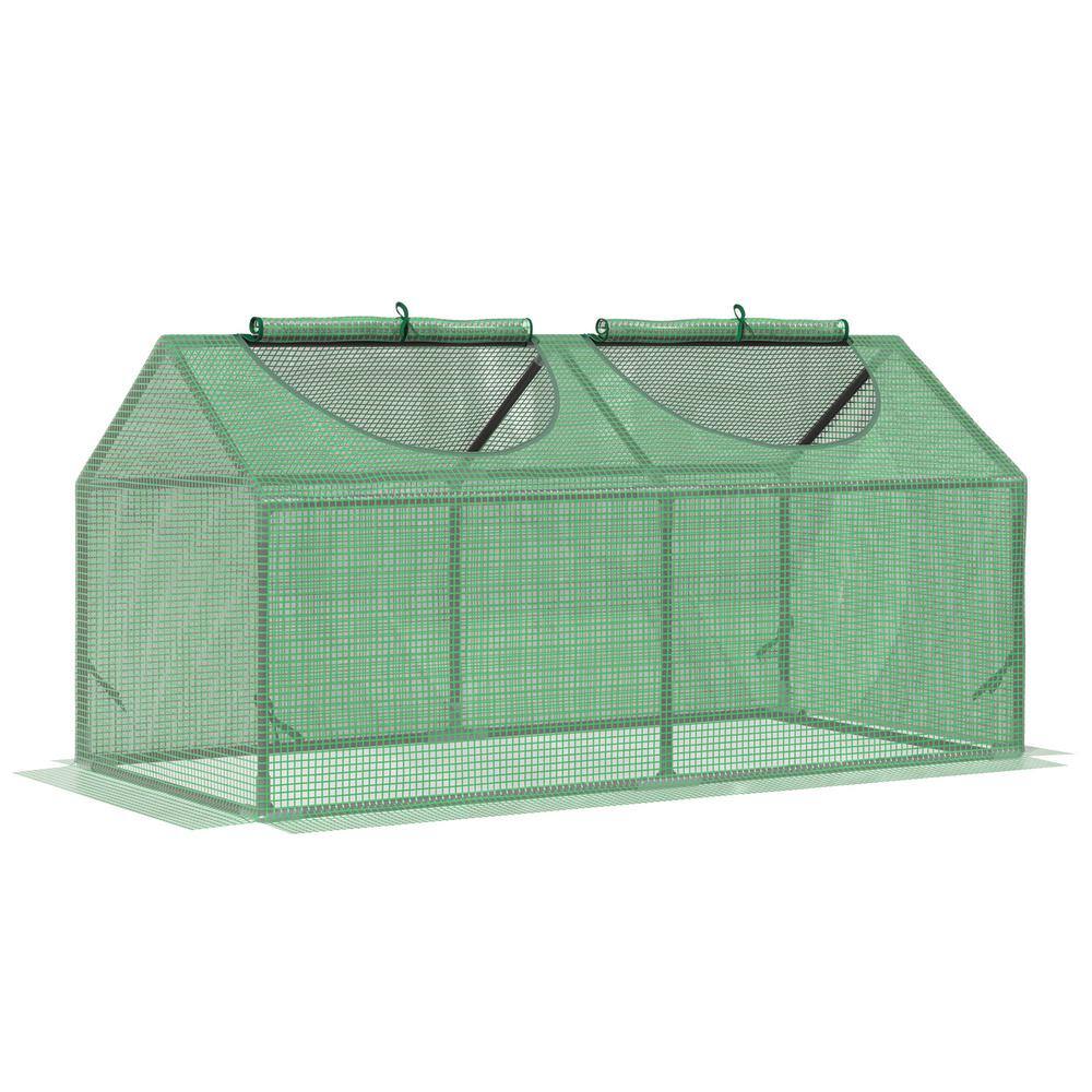 4 ft. x 2 ft. Portable Mini Greenhouse with Roll-Up Zippered Windows, Small