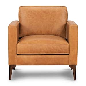 Mateo Cognac Tan Leather Arm Chair