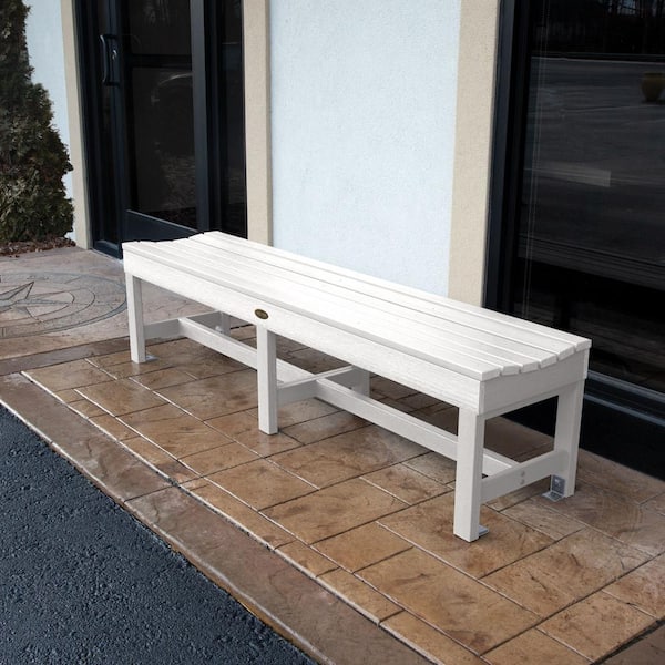 Highwood Weldon 71 in. 3-PersonWhite Plastic Outdoor Bench