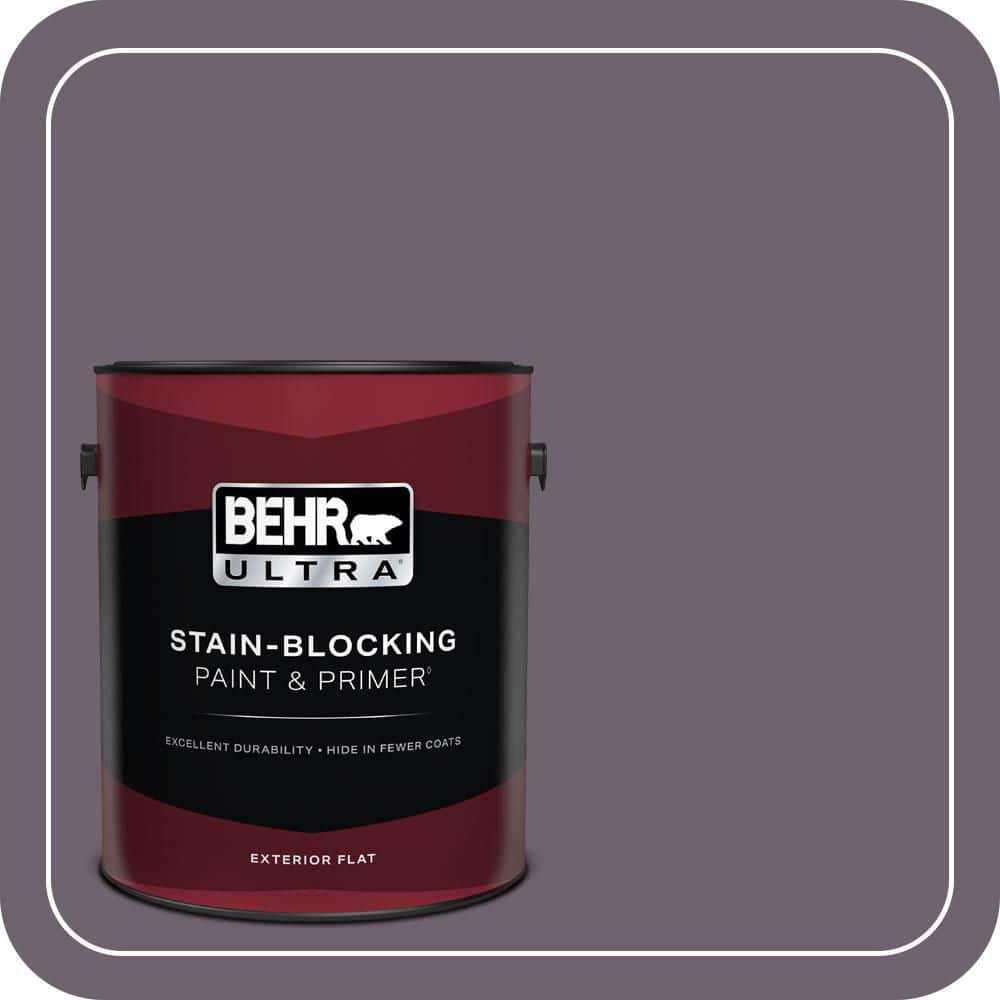 1 gal. #670F-6 Vintage Grape Flat Exterior Paint & Primer product image for price tracking