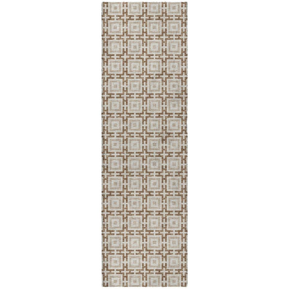Dream Shag Premium Machine Washable Abstract ADS139 Taupe 2 ft. x 7 ft. Runner Rug price history on PriceWatchPro