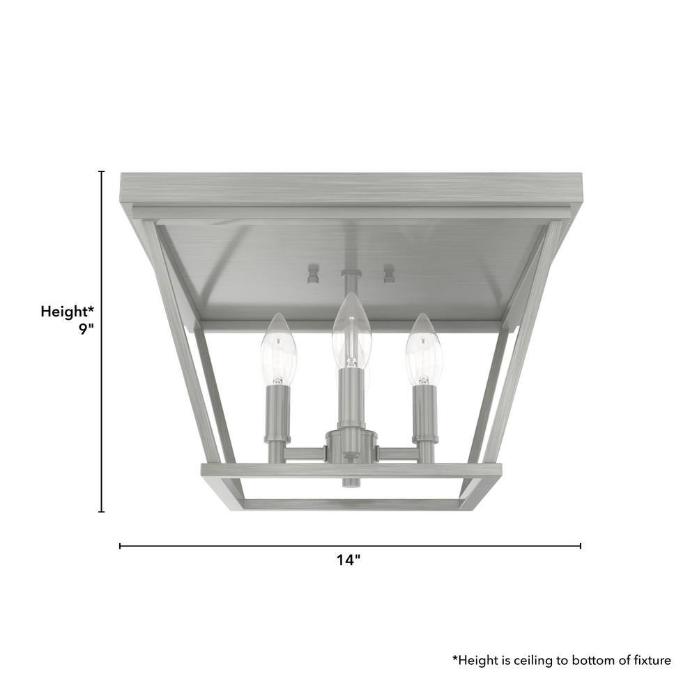 Laurel Ridge Brushed Nickel 4-Light LED Flush Mount