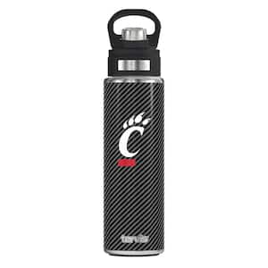 CL UNV OF CIN CFIBER 24OZ Wide Mouth Water Bottle Powder Coated Stainless Steel Standard Lid