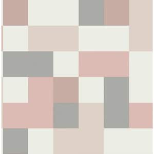 Pink Milano Blush Geometric Matte Non-Pasted Peelable Paper Wallpaper
