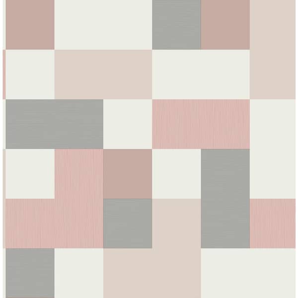 Fine Decor Pink Milano Blush Geometric Matte Non-Pasted Peelable Paper Wallpaper