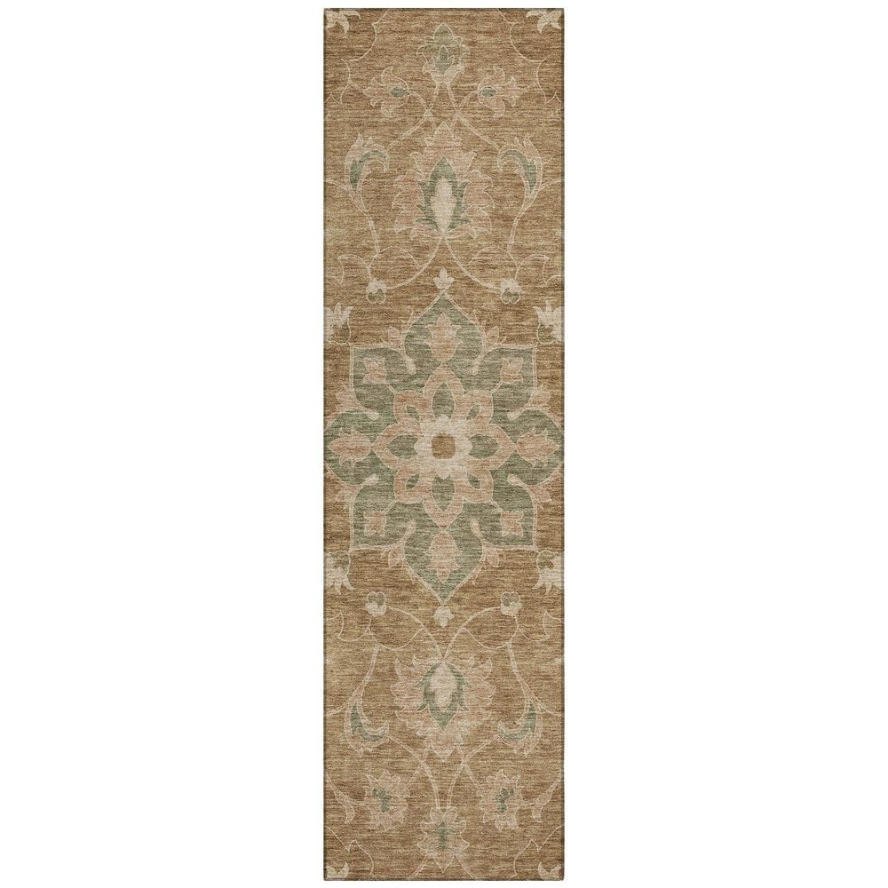 Chantille Machine Washable Indoor/Outdoor Abstract ACN2954 Copper 2 ft. x 7 ft. Runner Rug price history on PriceWatchPro