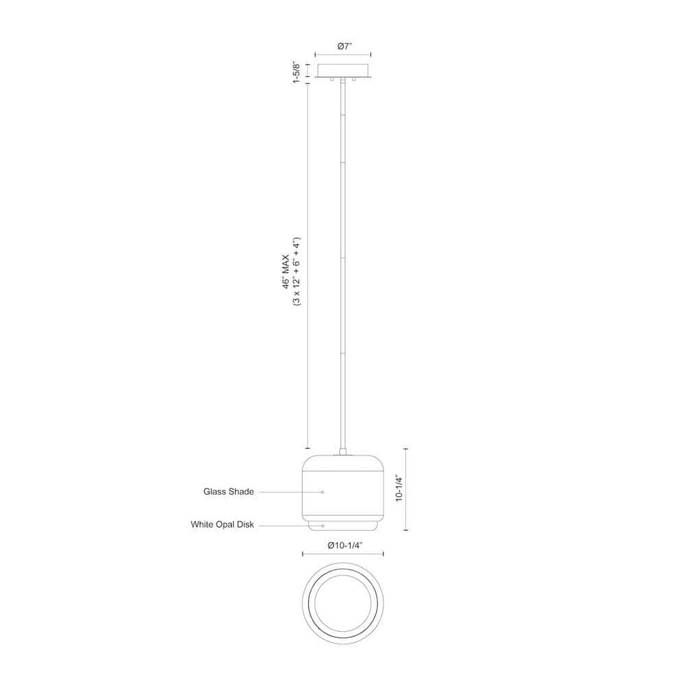 Enkel Brushed Nickel LED Pendant with Smoked Glass Shade