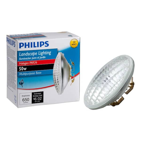 Philips 50-Watt PAR36 Halogen 12-Volt Landscape Multi-Purpose Base Flood Light Bulb
