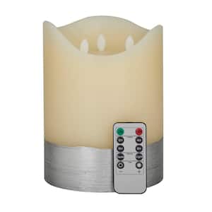 Cream Flameless Candle with Remote Control