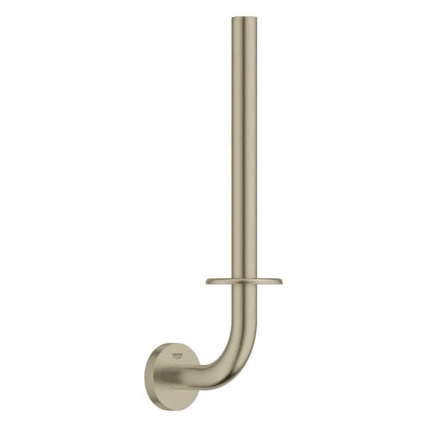 GROHE Essentials Wall Mount Double Toilet Paper Holder in Brushed Nickel