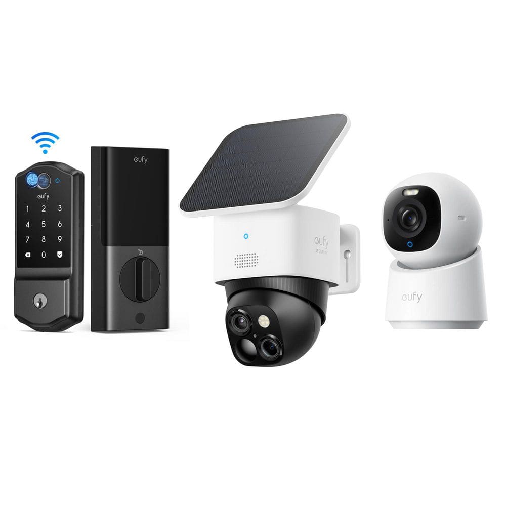 Home Security Starter Kit with SoloCam S340, FamiLock E32 and Indoor Cam E30 price history on PriceWatchPro