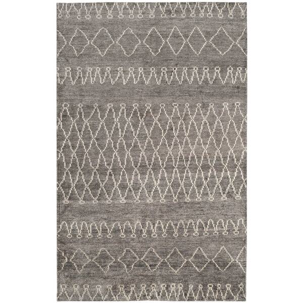 Stone Wash 5 ft. x 8 ft. Gray/Beige Tribal Area Rug