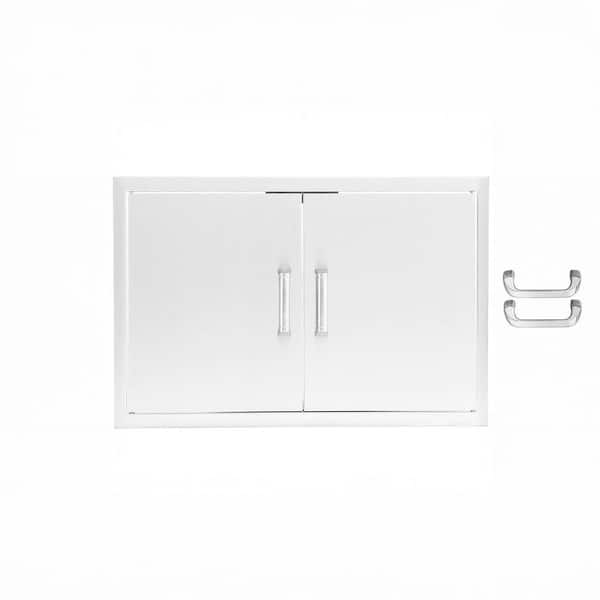 Signature 260 Series 25" Stainless Steel Magnetic Double Access Doors for BBQ Grill Island Outdoor Kitchen Storage Unit