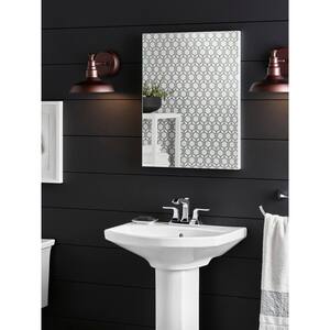 Elmbrook 24 in. Pedestal Sink in White with 4 in. Centerset Faucet Holes
