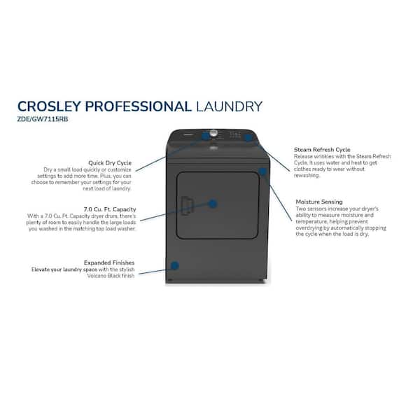 CROSLEY PROFESSIONAL 7.0 cu. ft. Vented Front Load Gas Dryer in