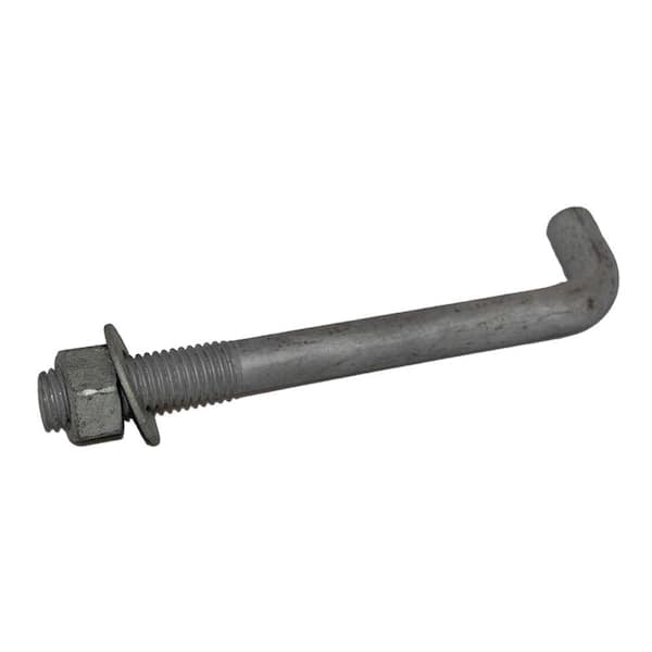 Unbranded 8 in. Galvanized Metal Anchor Bolt with Nut and Washer